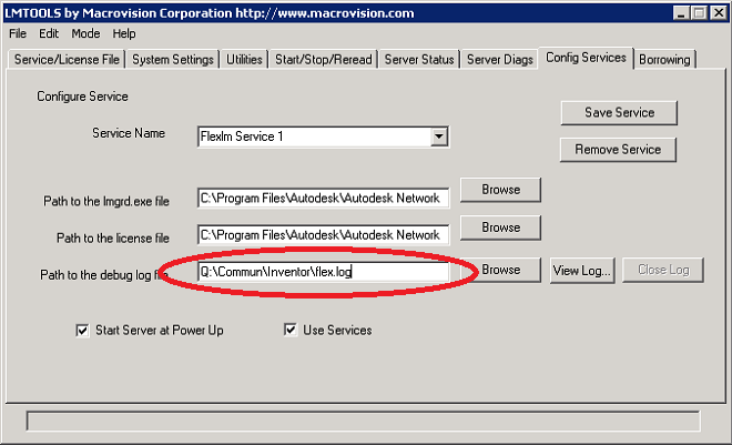 Logs Autodesk Inventor dans LMTools