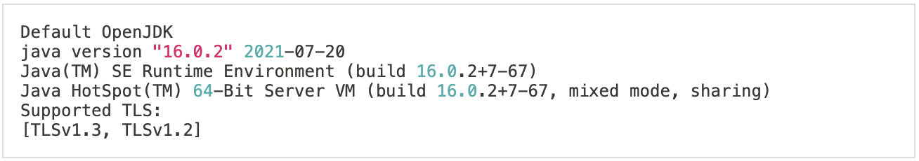 JVM TLS supported versions