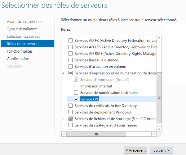 Service LDP sur Windows